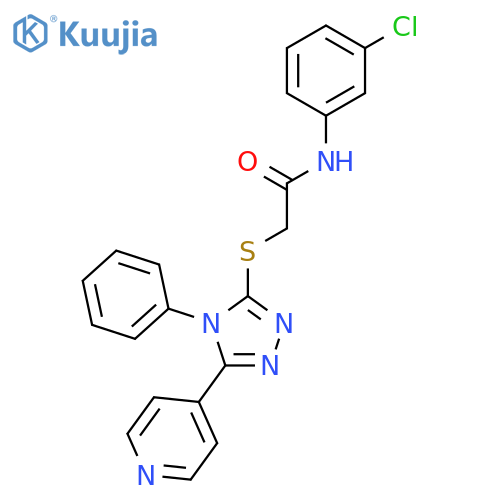 Acetamide,N-(3-chlorophenyl)-2-[[4-phenyl-5-(4-pyridinyl)-4H-1,2,4-triazol-3-yl]thio]- structure