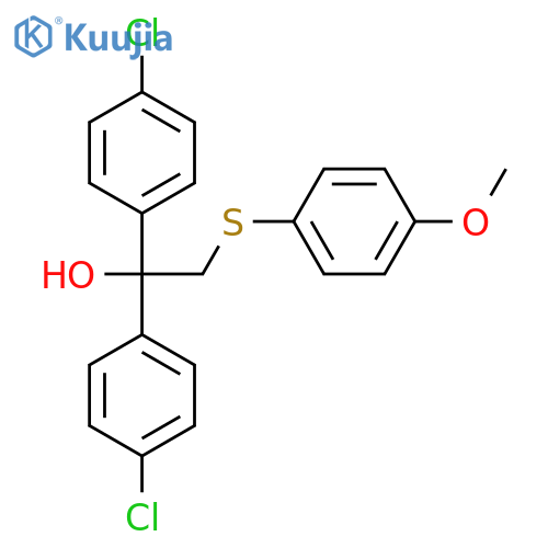 1,1-Bis(4-chlorophenyl)-2-[(4-methoxyphenyl)sulfanyl]-1-ethanol structure