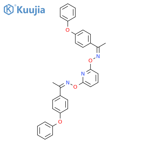 1-(4-phenoxyphenyl)-1-ethanone O-[6-({[1-(4-phenoxyphenyl)ethylidene]amino}oxy)-2-pyridinyl]oxime structure
