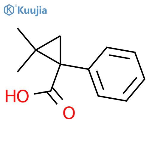 2,2-Dimethyl-1-phenylcyclopropanecarboxylic acid structure
