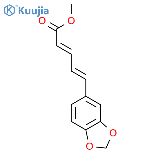 5-benzo[1,3]dioxol-5-yl-penta-2,4-dienoic acid methyl ester structure