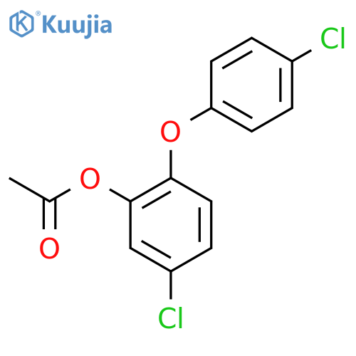 5-Chloro-2-(4-chlorophenoxy)phenol 1-Acetate structure