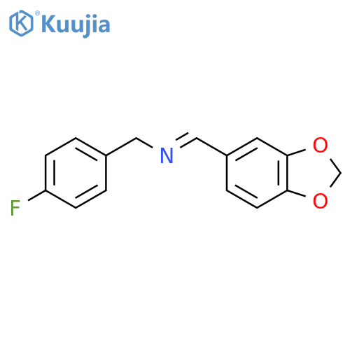 N-[(Z)-1,3-benzodioxol-5-ylmethylidene](4-fluorophenyl)methanamine structure