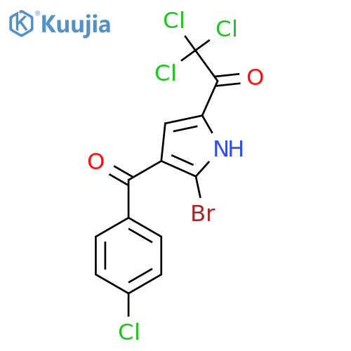 1-[5-bromo-4-(4-chlorobenzoyl)-1H-pyrrol-2-yl]-2,2,2-trichloro-1-ethanone structure