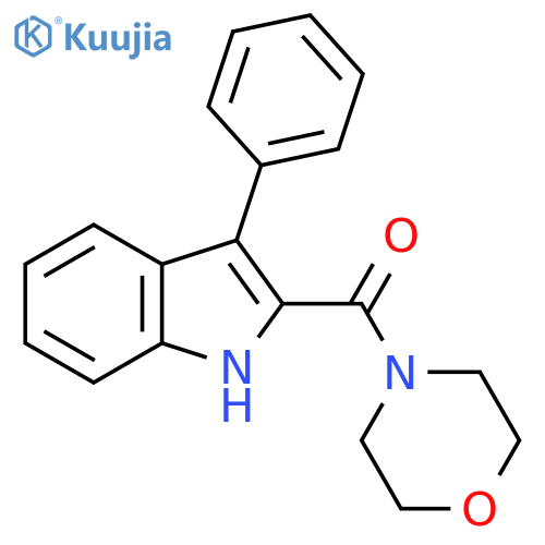 Morpholino(3-phenyl-1H-indol-2-yl)methanone structure