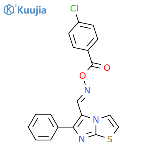 5-({[(4-Chlorobenzoyl)oxy]imino}methyl)-6-phenylimidazo[2,1-b][1,3]thiazole structure