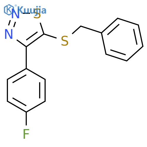 5-(Benzylsulfanyl)-4-(4-fluorophenyl)-1,2,3-thiadiazole structure