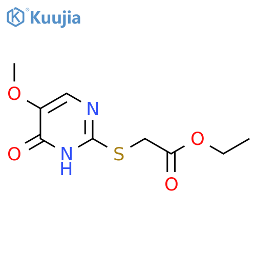 ethyl 2-[(4-hydroxy-5-methoxypyrimidin-2-yl)sulfanyl]acetate structure