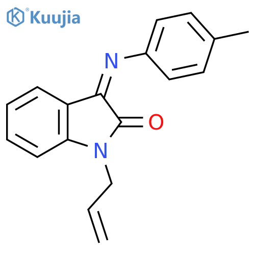 1-ALLYL-3-[(4-METHYLPHENYL)IMINO]-1,3-DIHYDRO-2H-INDOL-2-ONE structure