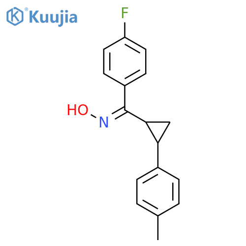 (4-Fluorophenyl)[2-(4-methylphenyl)cyclopropyl]methanone oxime structure