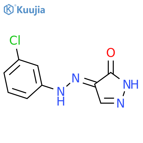 1H-Pyrazole-4,5-dione, 4-[(3-chlorophenyl)hydrazone] structure