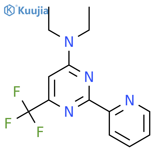 N,N-Diethyl-2-(pyridin-2-yl)-6-(trifluoromethyl)pyrimidin-4-amine structure