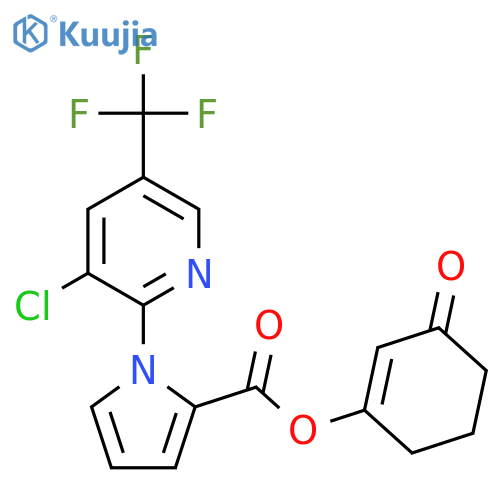 3-oxo-1-cyclohexenyl 1-[3-chloro-5-(trifluoromethyl)-2-pyridinyl]-1H-pyrrole-2-carboxylate structure