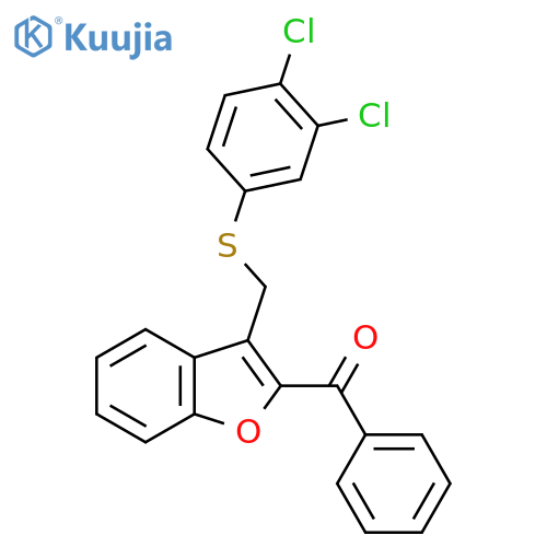 (3-([(3,4-DICHLOROPHENYL)SULFANYL]METHYL)-1-BENZOFURAN-2-YL)(PHENYL)METHANONE structure
