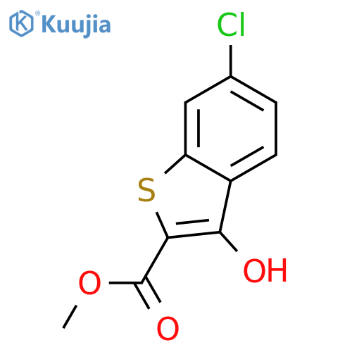 Benzo[b]thiophene-2-carboxylicacid, 6-chloro-3-hydroxy-, methyl ester structure