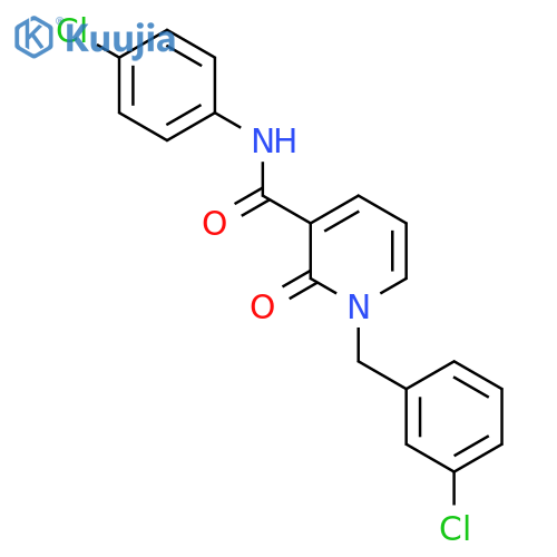 N-(4-chlorophenyl)-1-[(3-chlorophenyl)methyl]-2-oxo-1,2-dihydropyridine-3-carboxamide structure