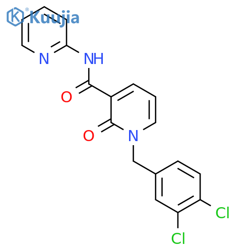 1-(3,4-dichlorobenzyl)-2-oxo-N-(2-pyridinyl)-1,2-dihydro-3-pyridinecarboxamide structure