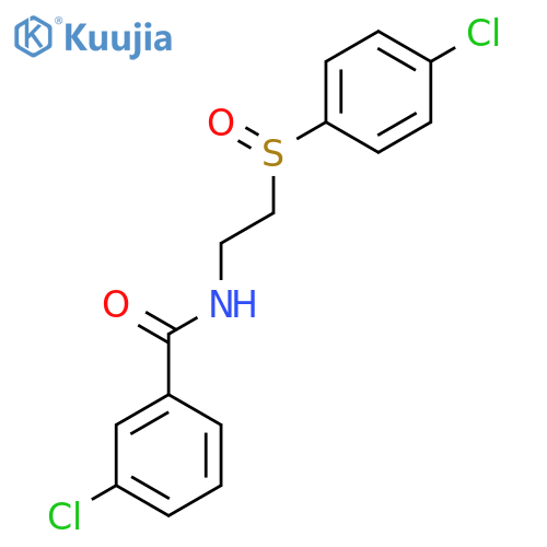 3-Chloro-N-{2-[(4-chlorophenyl)sulfinyl]ethyl}benzenecarboxamide structure