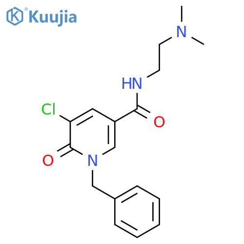 1-benzyl-5-chloro-N-[2-(dimethylamino)ethyl]-6-oxo-1,6-dihydro-3-pyridinecarboxamide structure