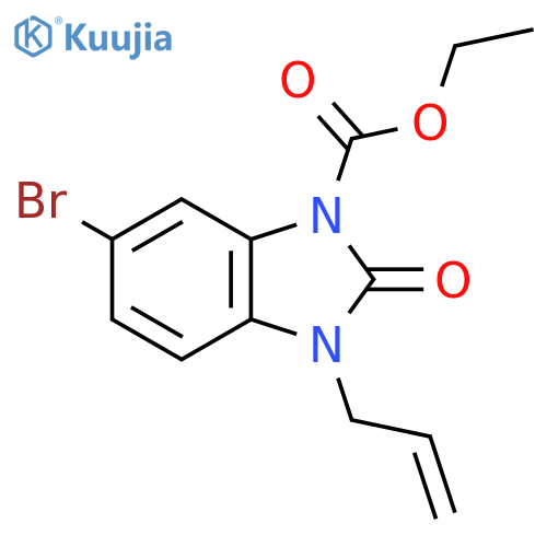 ethyl 3-allyl-6-bromo-2-oxo-2,3-dihydro-1H-1,3-benzimidazole-1-carboxylate structure
