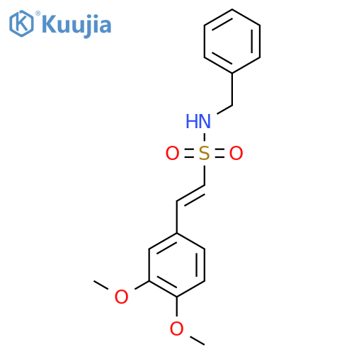 (E)-N-benzyl-2-(3,4-dimethoxyphenyl)-1-ethenesulfonamide structure
