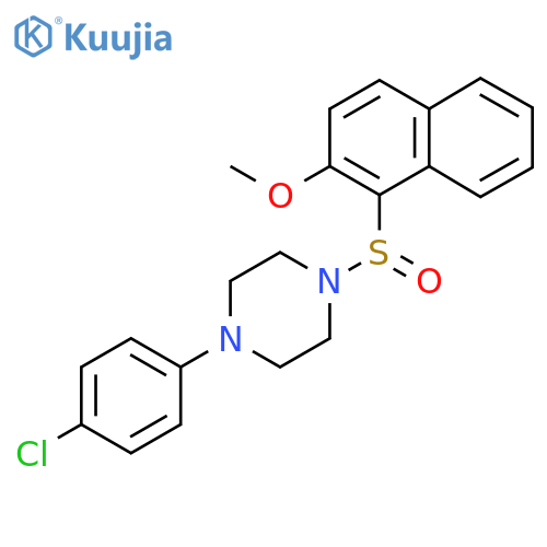 1-(4-CHLOROPHENYL)-4-[(2-METHOXY-1-NAPHTHYL)SULFINYL]PIPERAZINE structure