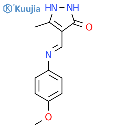 4-[(4-METHOXYANILINO)METHYLENE]-5-METHYL-2,4-DIHYDRO-3H-PYRAZOL-3-ONE structure