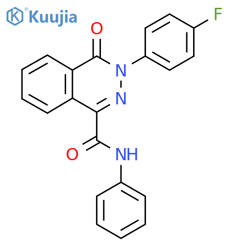 3-(4-fluorophenyl)-4-oxo-N-phenyl-3,4-dihydro-1-phthalazinecarboxamide structure