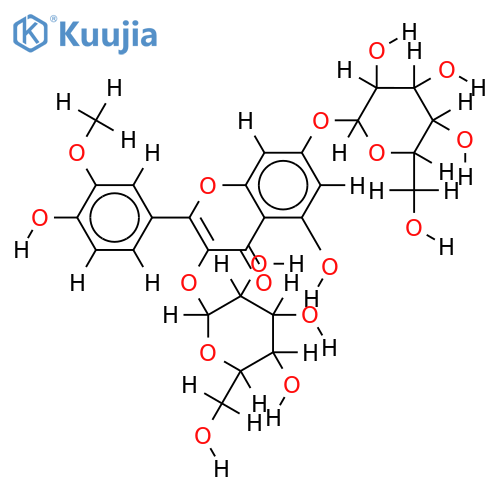 3-O-beta-D-Galactopyranoside,7-O-beta-D-glucopyranoside-3,4',5,7-Tetrahydroxy-3'-methoxyflavone structure