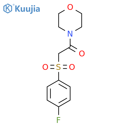 2-[(4-Fluorophenyl)sulfonyl]-1-morpholino-1-ethanone structure
