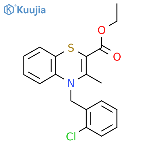 ethyl 4-(2-chlorobenzyl)-3-methyl-4H-1,4-benzothiazine-2-carboxylate structure