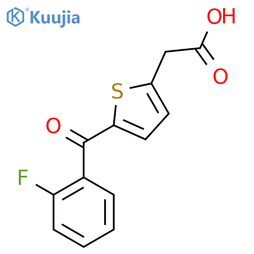 2-5-(2-Fluorobenzoyl)-2-thienylacetic acid structure