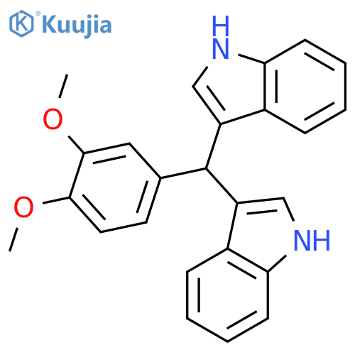 1H-INDOLE, 3,3'-[(3,4-DIMETHOXYPHENYL)METHYLENE]BIS- structure