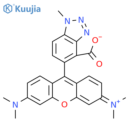 3,6-Bis-(dimethylamino)-9-(4-carboxy-1-methylbenzotriazol-5-yl)xanthylium structure