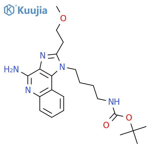 Carbamic acid,[4-[4-amino-2-(2-methoxyethyl)-1H-imidazo[4,5-c]quinolin-1-yl]butyl]-,1,1-dimethylethyl ester structure