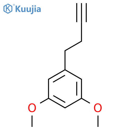 1-(but-3-yn-1-yl)-3,5-dimethoxybenzene structure