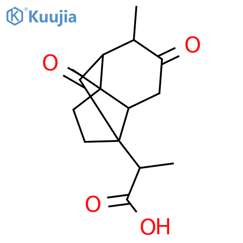 1,4-Methano-1H-indene-1-aceticacid, octahydro-a,3a,5-trimethyl-6,8-dioxo-, (aR,1R,3aS,4R,5S,7aS)- structure
