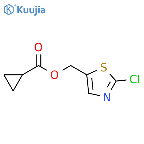 Cyclopropanecarboxylic acid, (2-chloro-5-thiazolyl)methyl ester structure