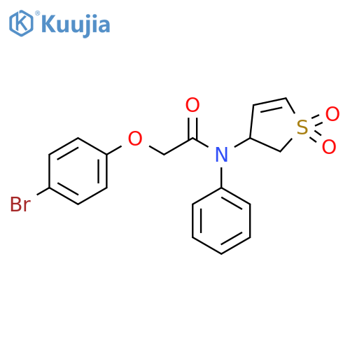2-(4-bromophenoxy)-N-(1,1-dioxo-2,3-dihydro-1lambda6-thiophen-3-yl)-N-phenylacetamide structure
