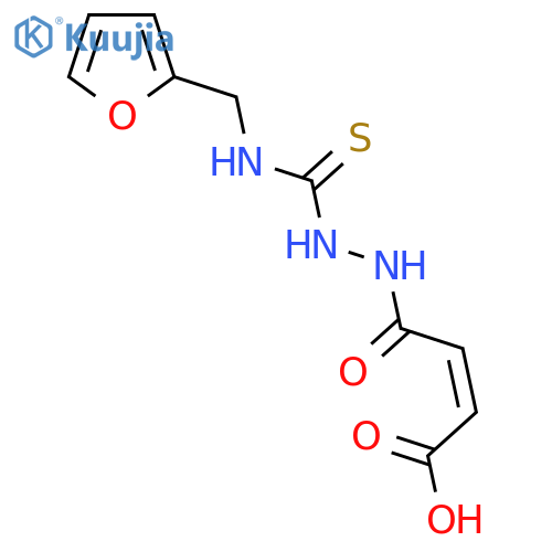 (2Z)-3-({(furan-2-yl)methylcarbamothioyl}amino)carbamoylprop-2-enoic acid structure