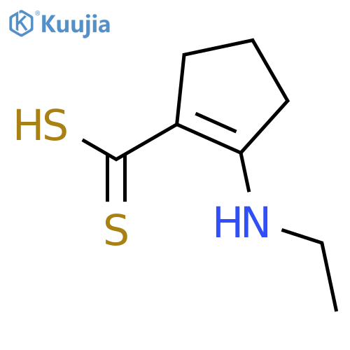 1-Cyclopentene-1-carbodithioic acid, 2-(ethylamino)- structure