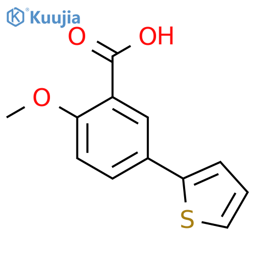 2-Methoxy-5-(thiophene-2-yl)benzoic acid structure