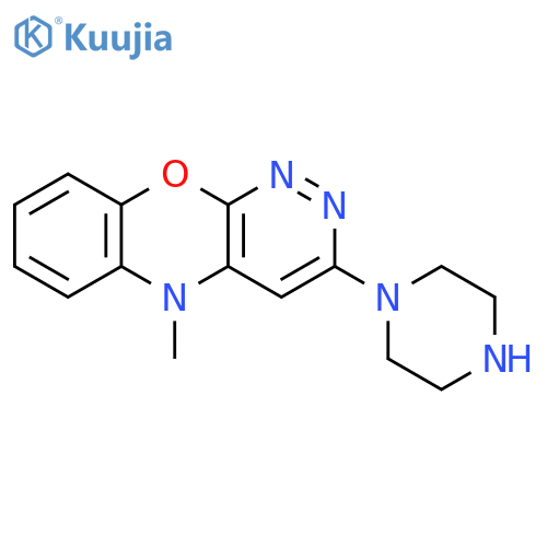 5H-Pyridazino[3,4-b][1,4]benzoxazine, 5-methyl-3-(1-piperazinyl)- structure