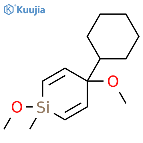4-Cyclohexyl-1,4-dimethoxy-1-methylsilacyclohexa-2,5-diene structure