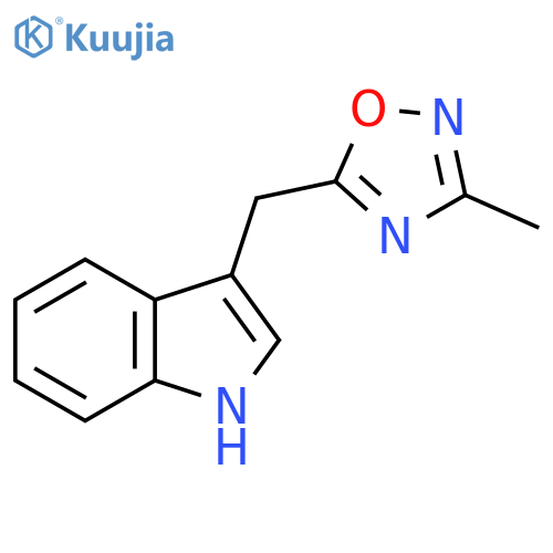 3-(3-methyl-1,2,4-oxadiazol-5-yl)methyl-1H-indole structure