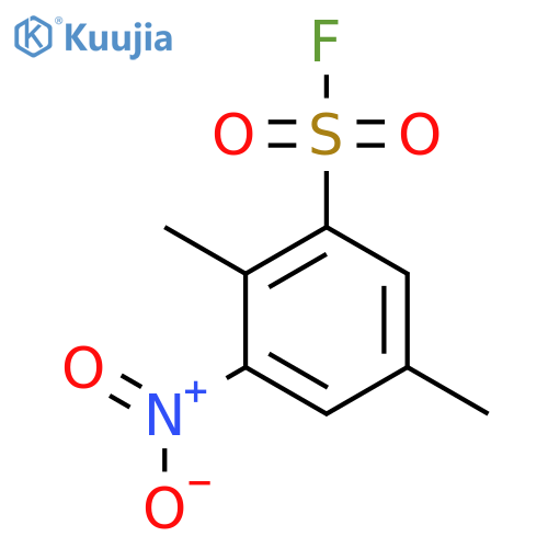 2,5-Dimethyl-3-nitrobenzene-1-sulfonyl fluoride structure