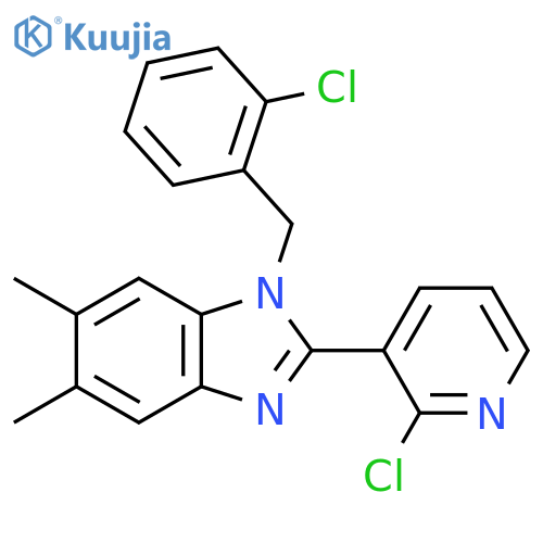 1-(2-chlorobenzyl)-2-(2-chloro-3-pyridinyl)-5,6-dimethyl-1H-1,3-benzimidazole structure