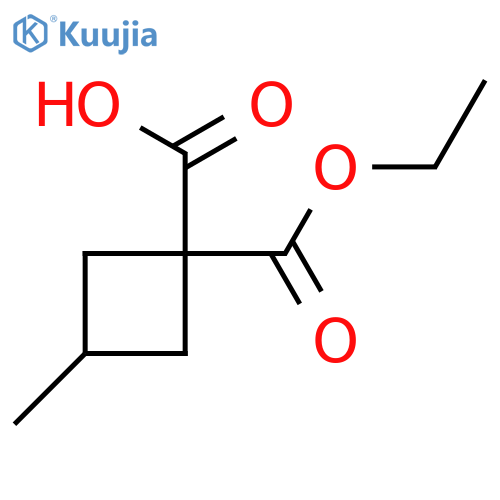 1-(Ethoxycarbonyl)-3-methylcyclobutane-1-carboxylic acid structure