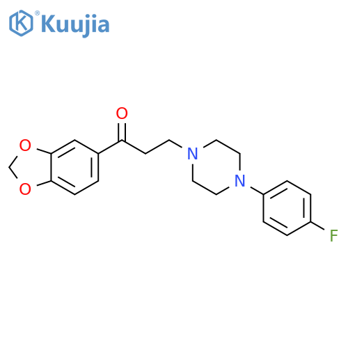 1-(1,3-BENZODIOXOL-5-YL)-3-[4-(4-FLUOROPHENYL)PIPERAZINO]-1-PROPANONE structure
