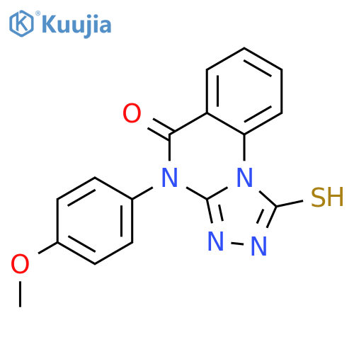 4-(4-methoxyphenyl)-1-sulfanyl-4H,5H-1,2,4triazolo4,3-aquinazolin-5-one structure